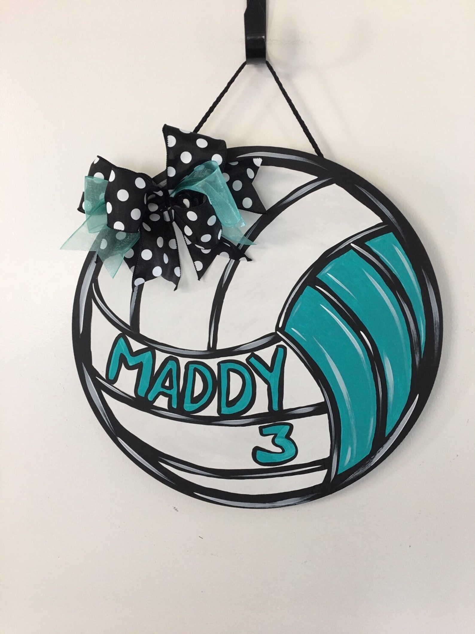 Volleyball Door Hanger Home Decor Sports Wall Art Etsy