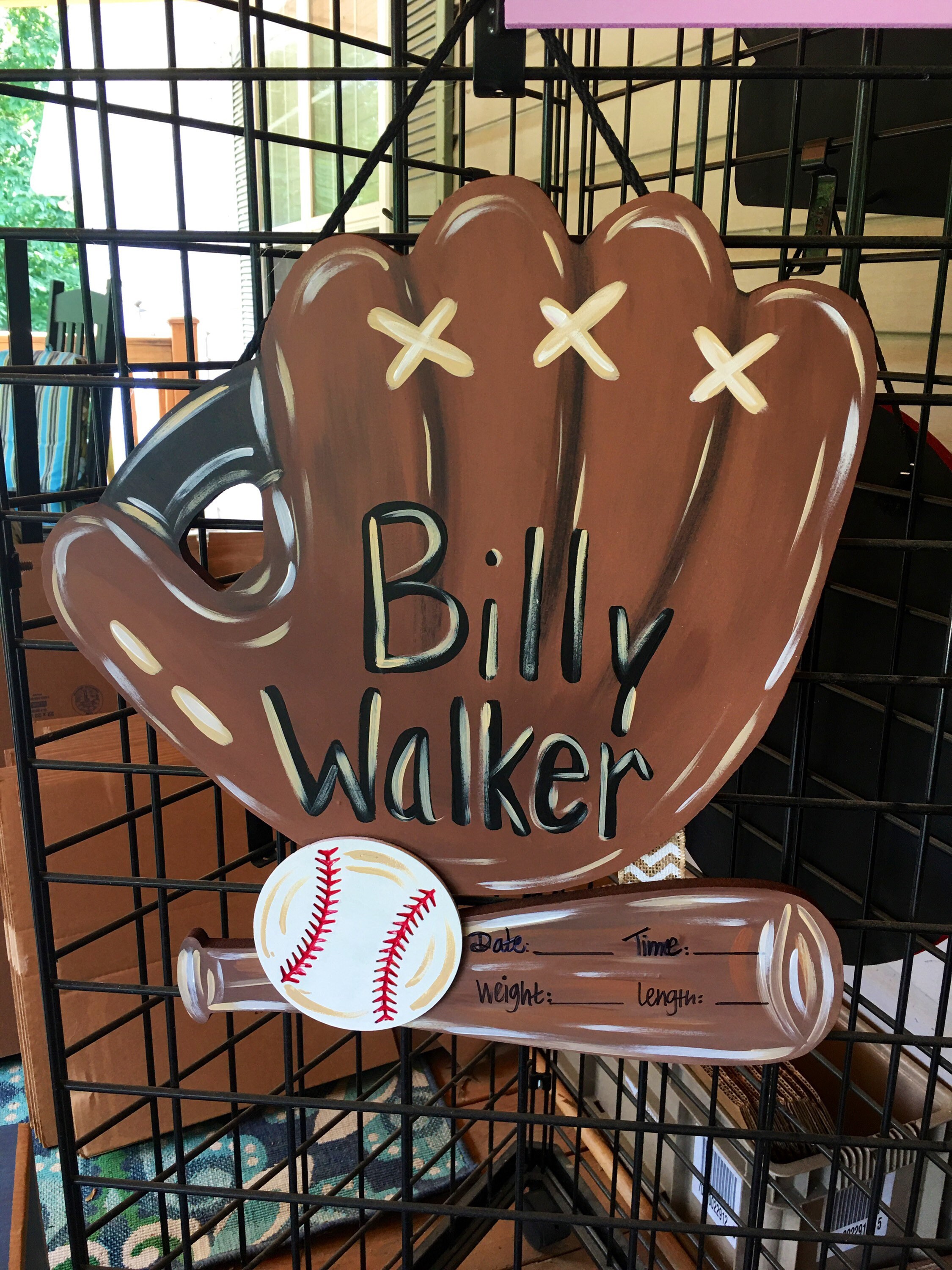 Baseball Door Hanger Door Hanger Wall Decor Wreath Kids Etsy