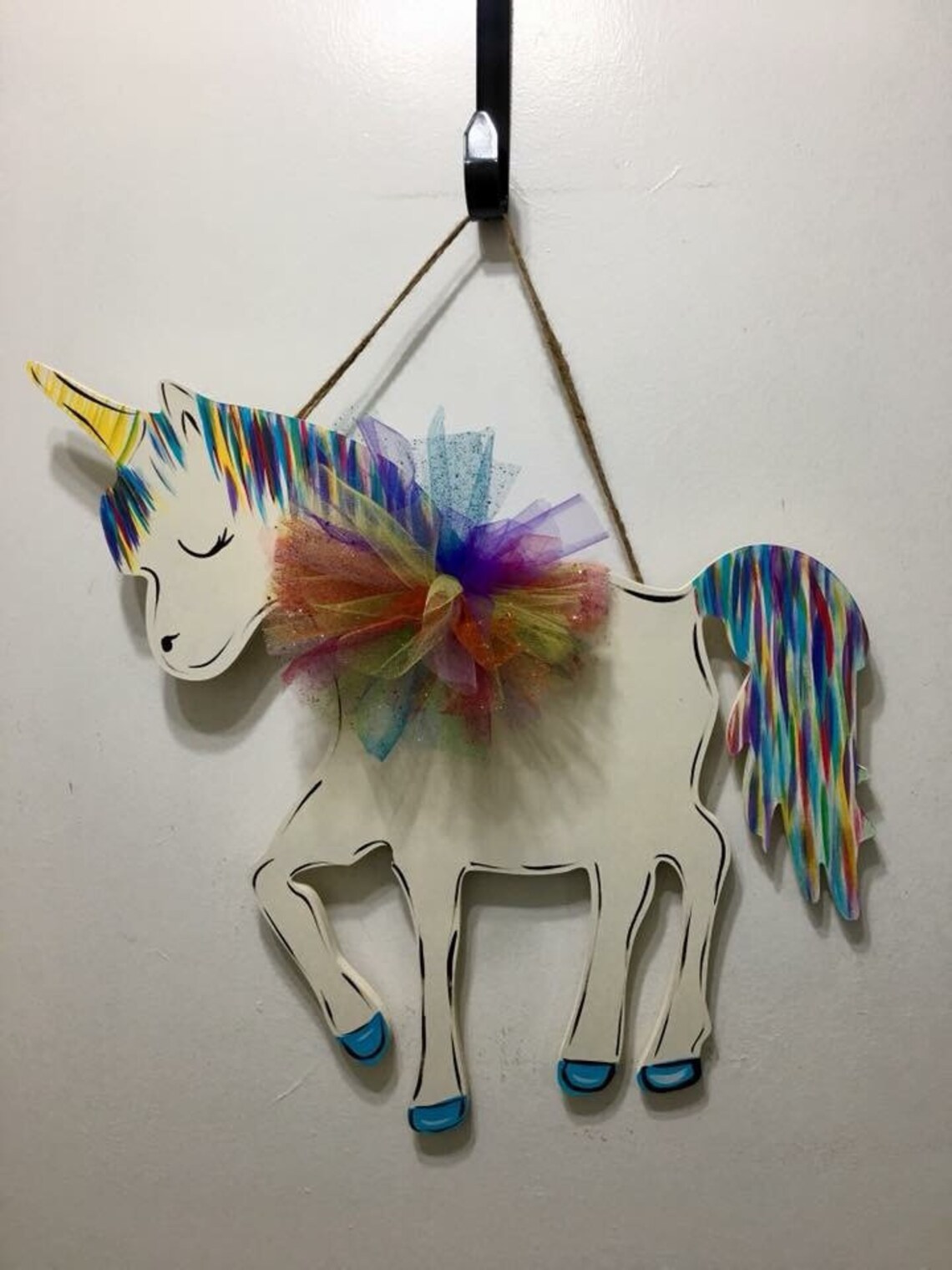 Unicorn Door Hanger Door Hanger Wreath Office Decor Home Etsy