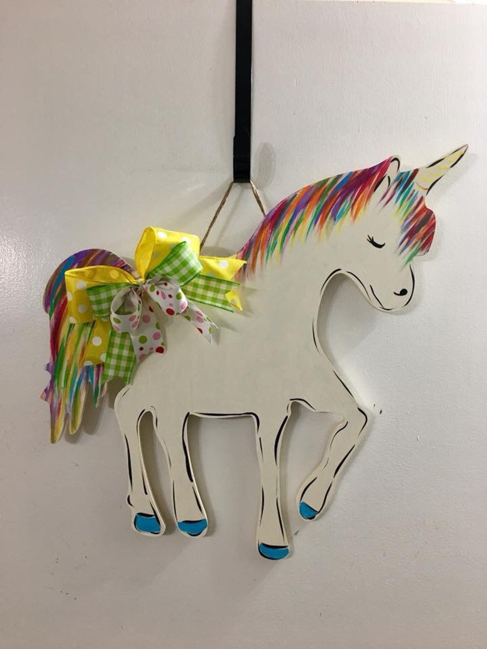 Unicorn Door Hanger Door Hanger Wreath Office Decor Home Etsy