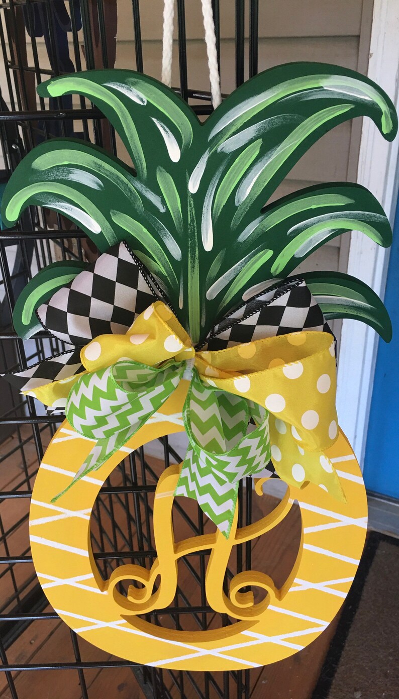 Pineapple Door Hanger Pineapple Wreath Door Decor Etsy