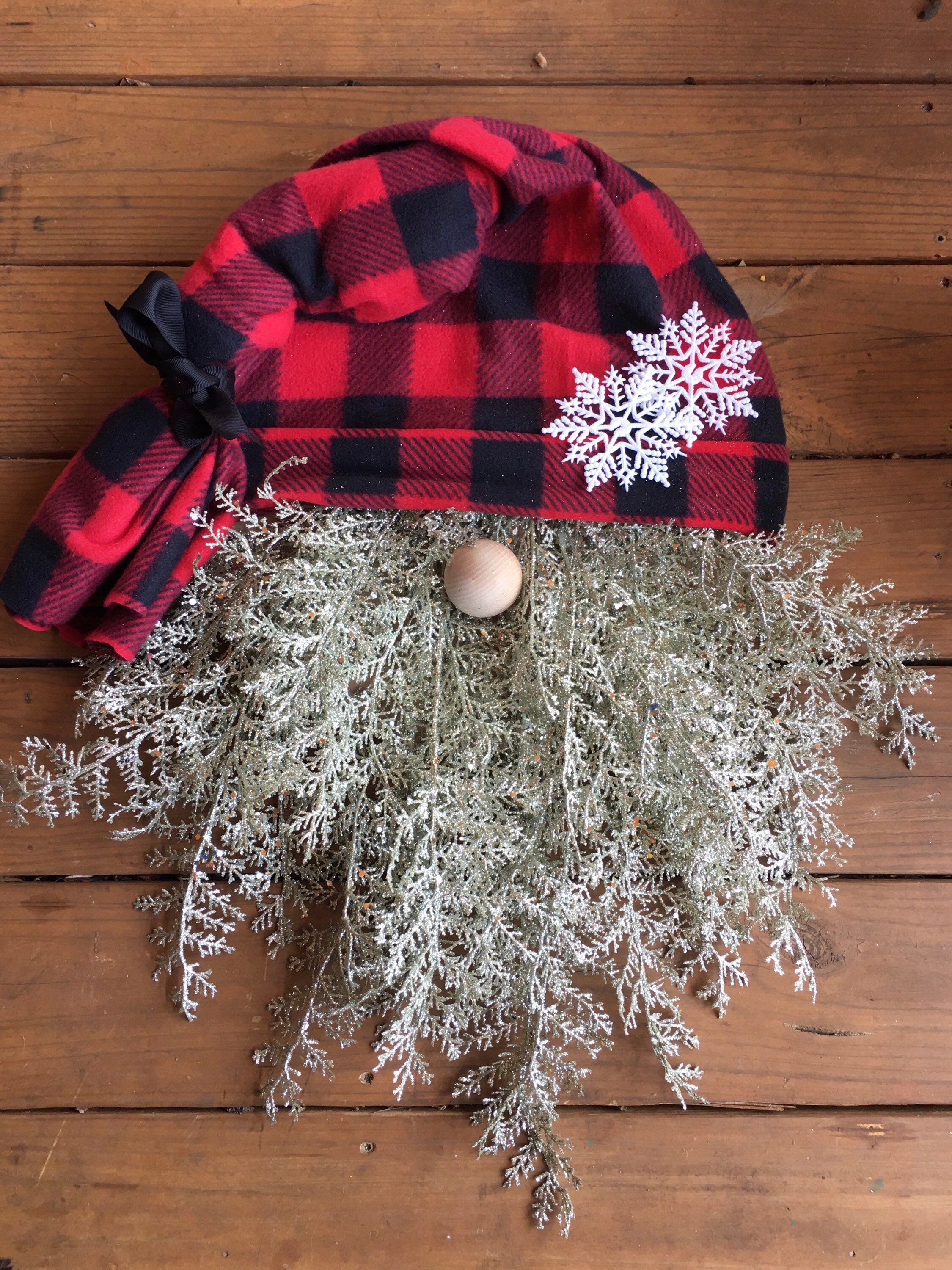 Gnome Door Hanger Christmas Home Decor Winter Wreath Etsy