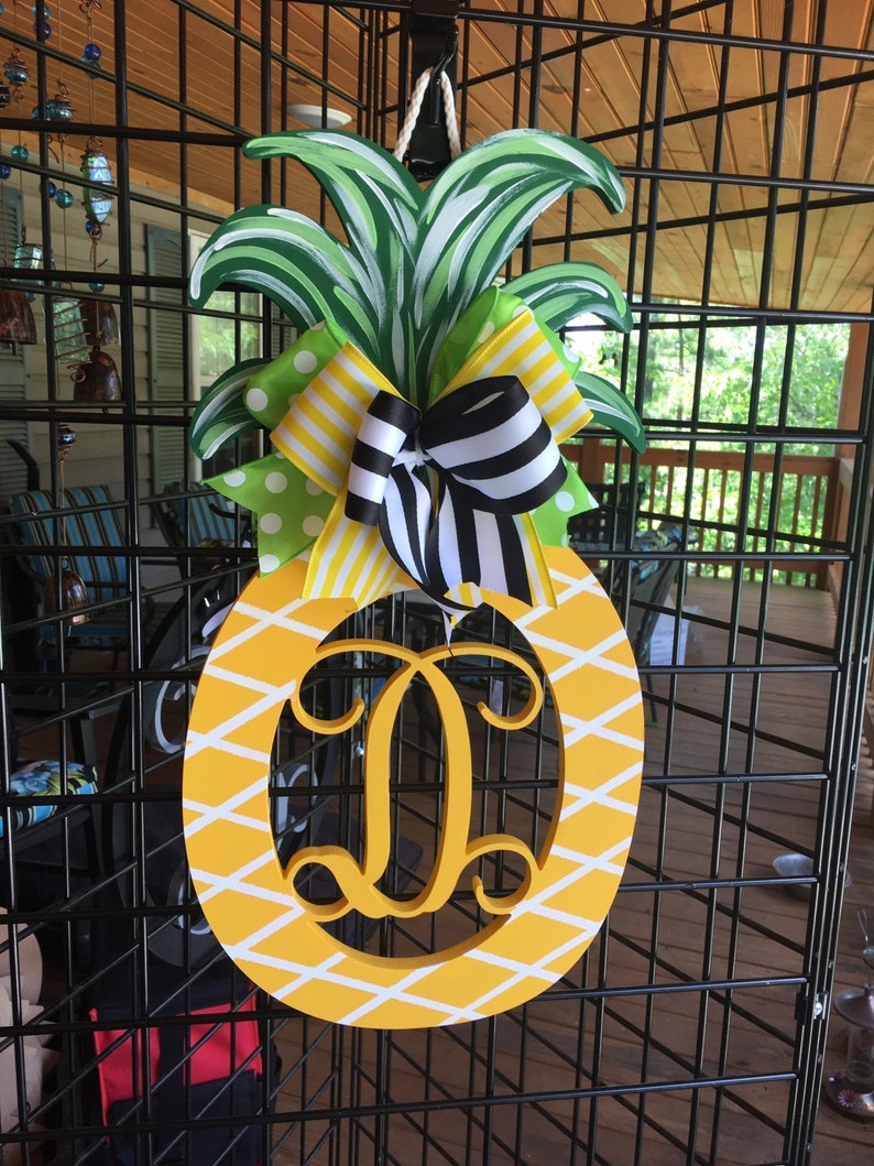 Pineapple Door Hanger Pineapple Wreath Door Decor Etsy