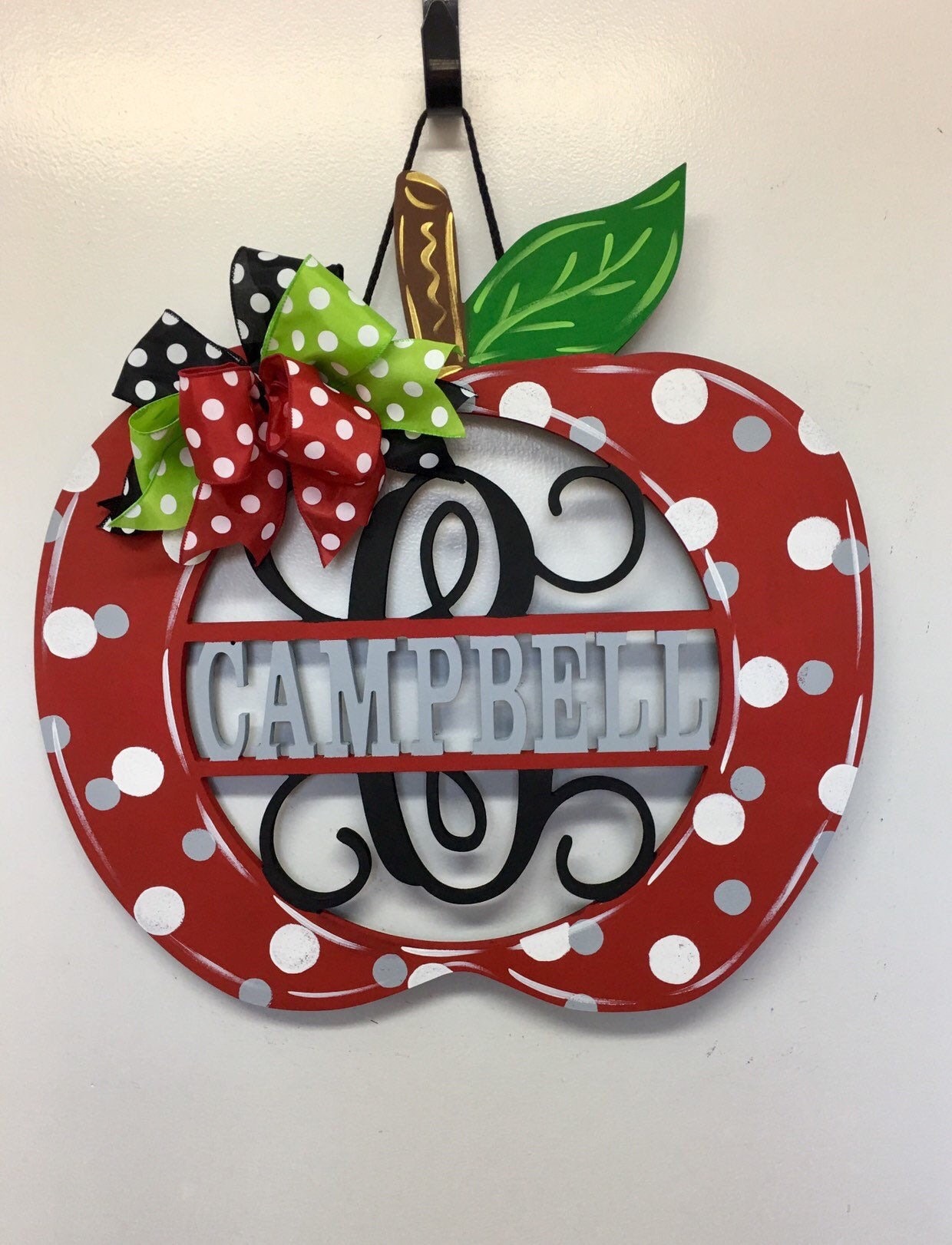 Teacher Door Hanger School Decor Education Wreath Apple Etsy