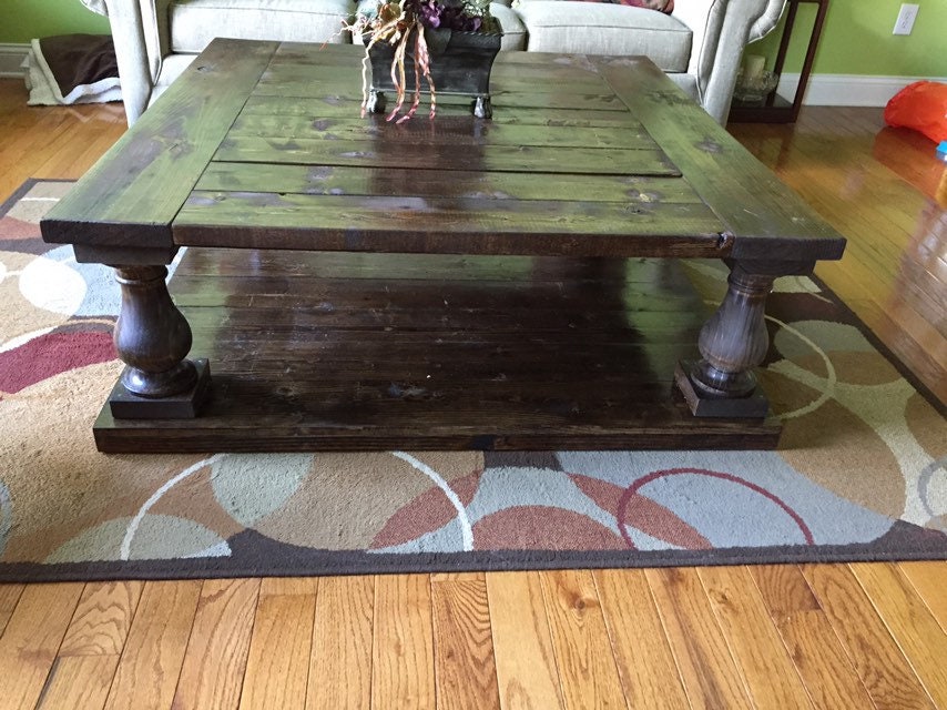Rustic handmade coffee table made to order Etsy