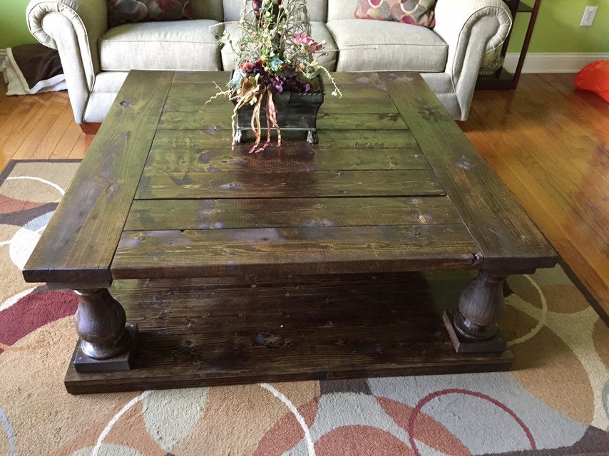 Rustic handmade coffee table made to order Etsy