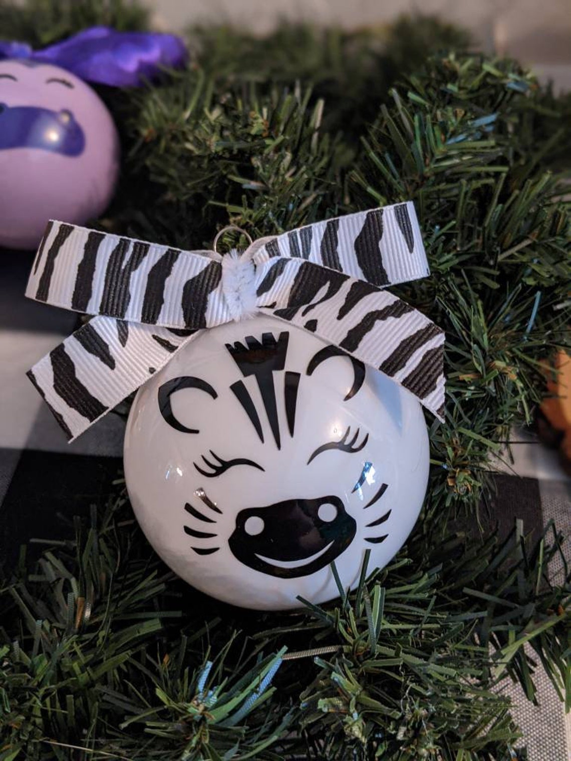 Zoo Animal Christmas Ornaments Giraffe ornaments Wolf Etsy