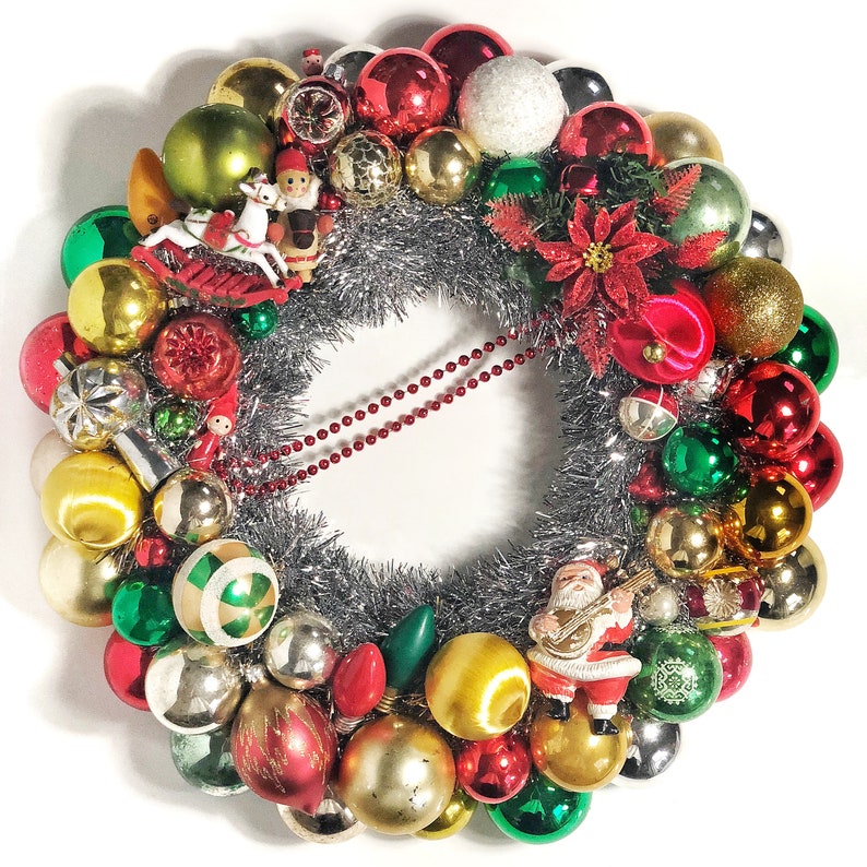and Gold Ornaments Red Christmas Ornament Wreath Christmas Colors Silver Green