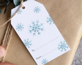 Schneeflocke Geschenkanhänger / Geschenkanhänger Weihnachten