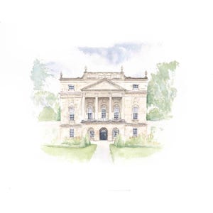 Bespoke Wedding Venue Portrait – Original Watercolour Illustration