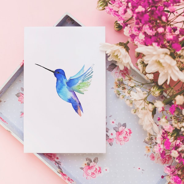 Watercolor Bird Etsy UK