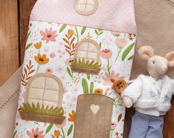 Quiet book Doll house Miss mouse and her flower home