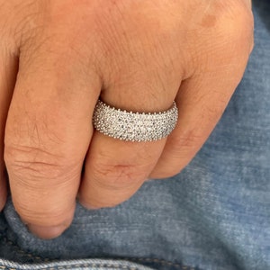 Danity stacking ring,cz ring,simple diamond ring,cubic zirconia sterling silver ring,danity diamond stacking eternity ring,eternity ring
