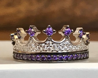 crown ring,silver crown ring,queen crown ring,tiara ring.tiara crown ring,silver crown ring,princess ring,ruby crown,pink crown