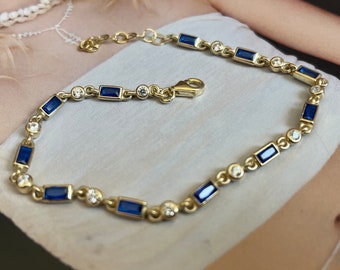 Sapphire tennis bracelet,sapphire bracelet,tennis bracelet,silver tennis bracelet,gold tennis bracelet,dainity bracelet,turquoise jewelry