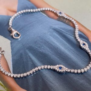 silver evil eye tennis bracelet,evil eye  bracelet,tennis bracelets,evileye,evil eye silver bracelet,