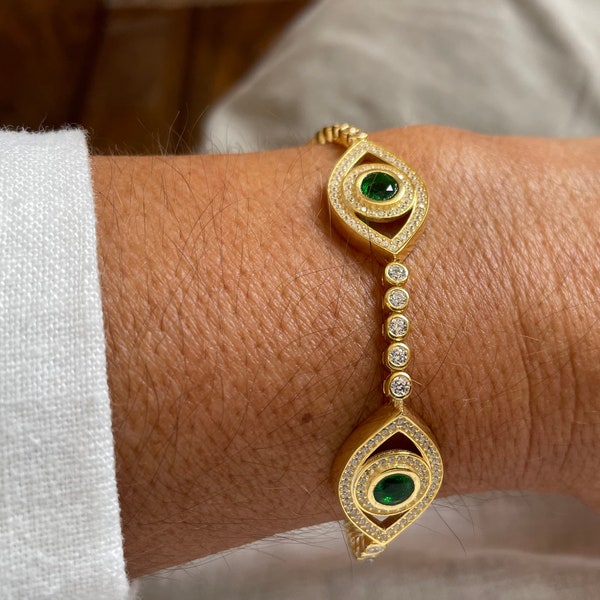 silver evil eye tennis bracelet,gold evil eye  bracelet,tennis bracelets,evileye,evil eye silver bracelet,