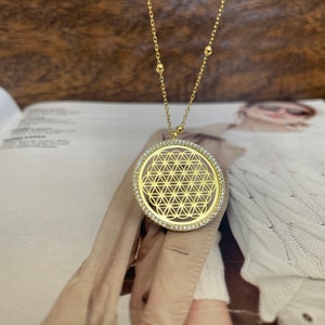 The flower of life pendant necklace,gold flower of life necklace,The seed of life,gold seed of life pendant jewelry,sacred geometry shapes