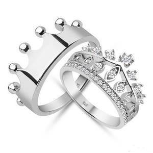 Couple promise rings king and queen outlet