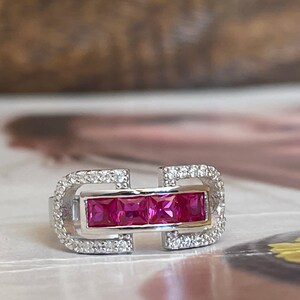 Baguette cut  ring,gold cubic zirconia stack ring,cz eternity band,silver rings,baguette band ring,statement ring,
