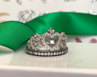 crown ring,silver crown ring,queen crown ring,tiara ring.tiara crown ring,silver crown ring,princess ring,ruby crown,pink crown