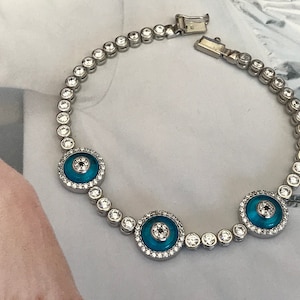 silver evil eye tennis bracelet,evil eye  bracelet,tennis bracelets,evileye,evil eye silver bracelet,
