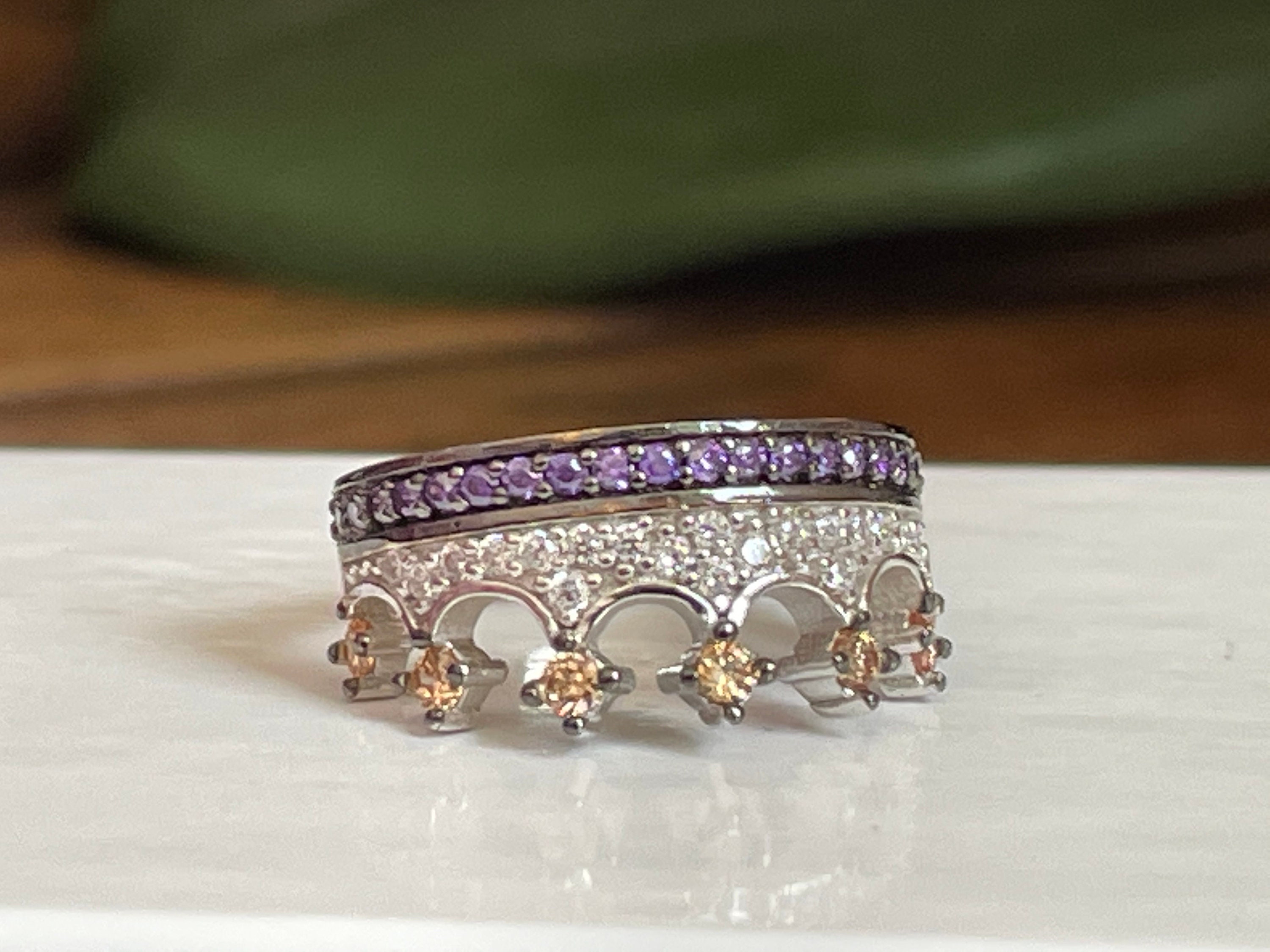 Crown Ring,silver Crown Ring,silver Queen Crown Ring,tiara Crown