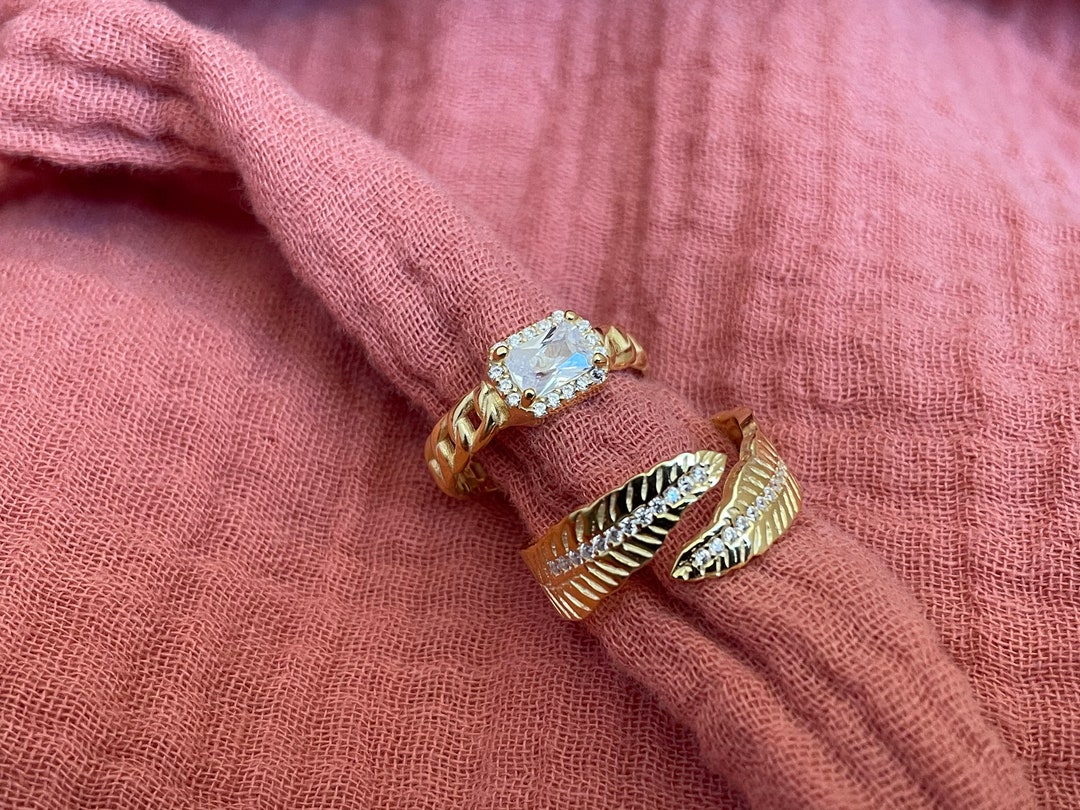 Rose Gold Leaf Ring,gold Rings,fashion Rings,adjustable Rings,gift,leaf