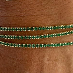 Emerald tennis bracelet,cubic zirconia tennis bracelet,tennis bracelet,emerald zircoina tennis bracelet,green tennis bracelet,handmade