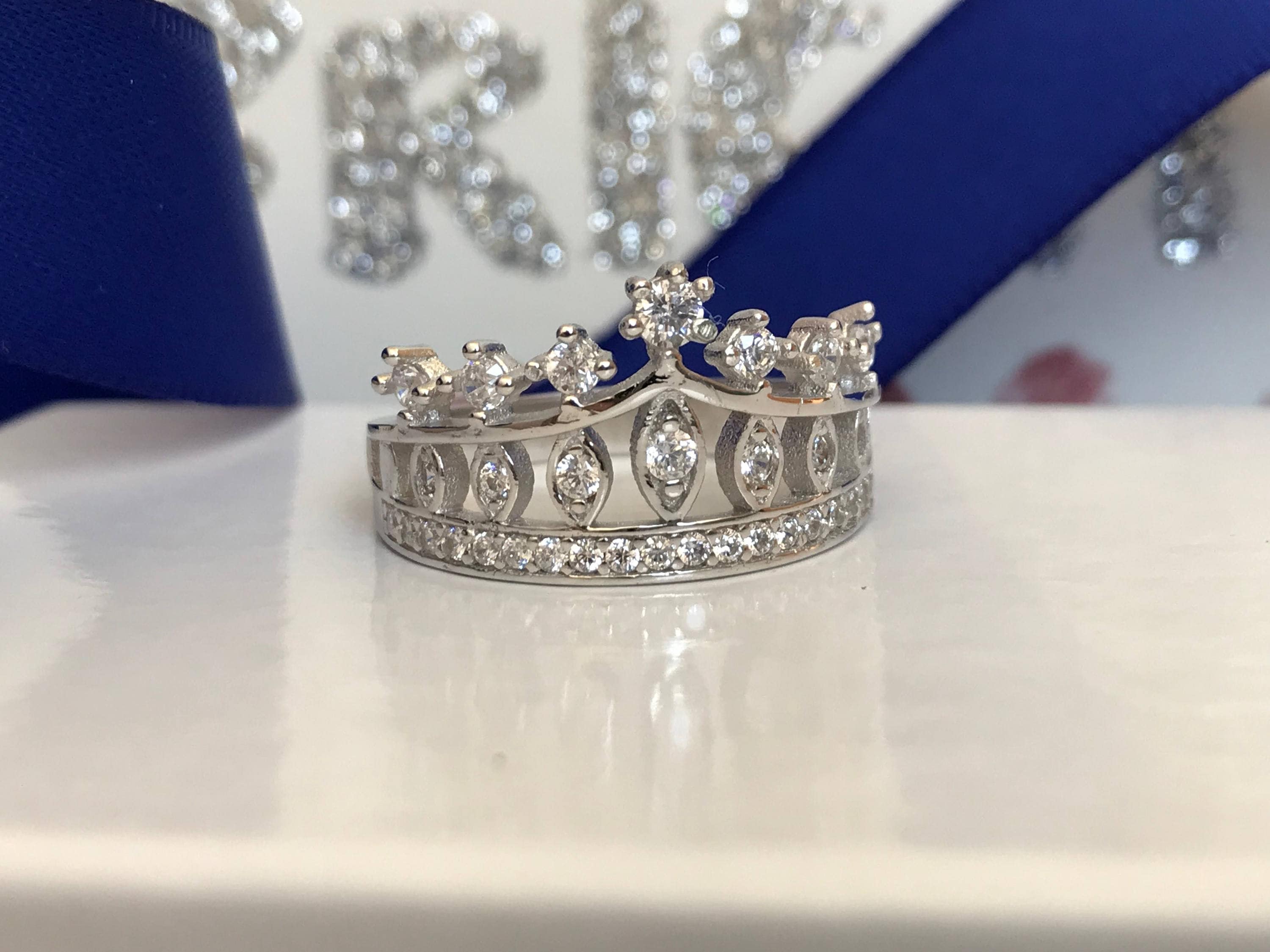 King & Queen,crow ring set, gold crown ring,gold crown ring set,925k silver  decorated with high quality zircon – UNIQUENEWLINE
