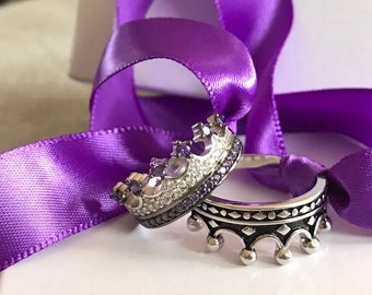 Crown ring,silver crown ring,tiara ring,man crown ring,handmade crown ring,prrincwss crown ring.crown engagement ring,promised ring,wedding