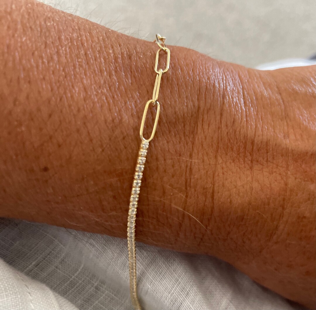 paper clip chain bracelet main image 1
