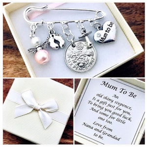 LUCKY SIXPENCE CHRISTENING BAPTISM GIRL/BOY PERSONALISED KILT PIN CHARM LUCKY SIXPENCE CHRISTENING BAPTISM GIRL/BOY PERSONALISED KILT PIN CHARM