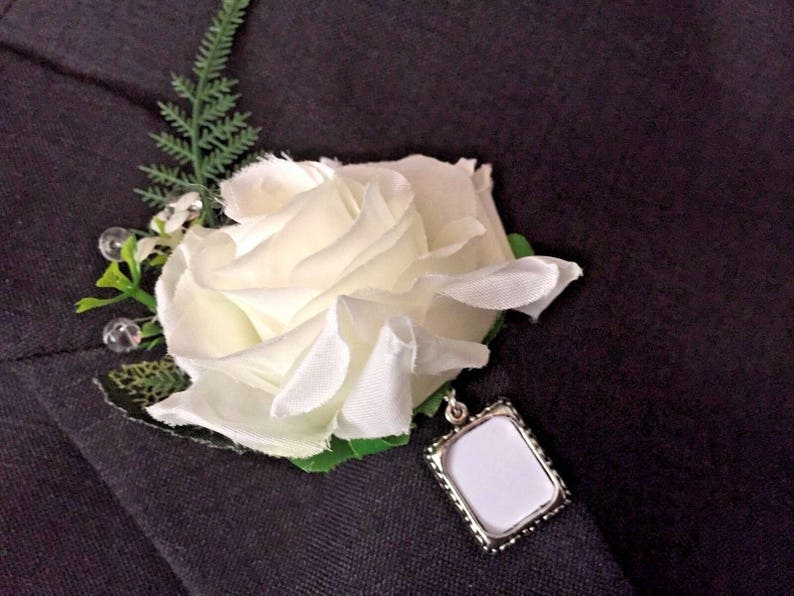 WEDDING GROOM BUTTONHOLE Photo Frame Memory Charm Bouquet Etsy UK