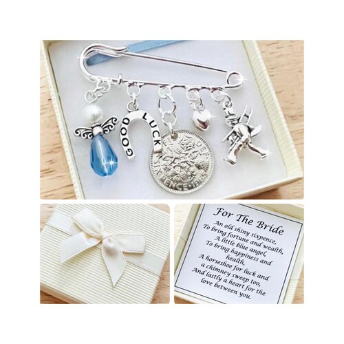 LUCKY SIXPENCE Wedding BRIDE Kilt Pin Horseshoe Chimney Etsy