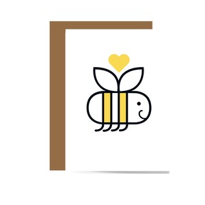 Bee Who You want to Be QR Code Grußkarte - QR Code Karte - Bienenliebhaber Karte - QR Code Geschenk - Inspiration - Hummel Karte - Recycelt