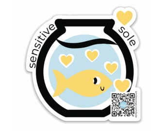 Sensitive Sole Magnet • Magnet Fridge - Magnet - QR Code Gift - HSP Magnet - Magnet Gift - Magnet - Cute Magnet Gift - Fishy Magnet