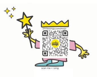 Fairy Godmother QR Code Vinyl Die Cut Sticker - Fairy Godmother Sticker - Die-Cut Sticker - Small Sticker - Water Bottle Sticker