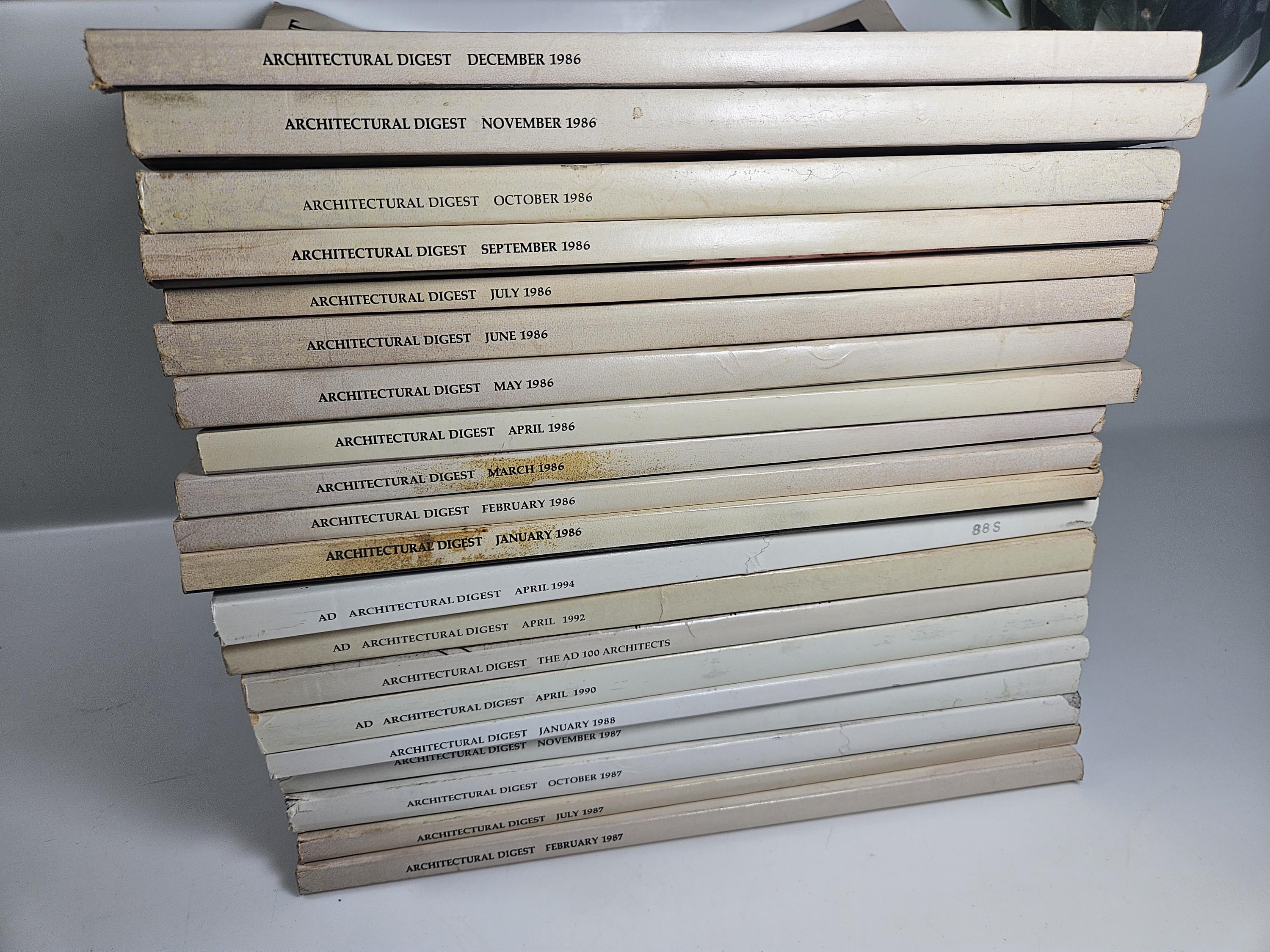 choose your 1980s-90s vtg Architectural Digest issue, 20 options