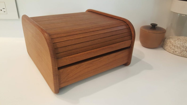Danish Modern Teak Wood Desk Tray Organizer Teak Tambour Etsy