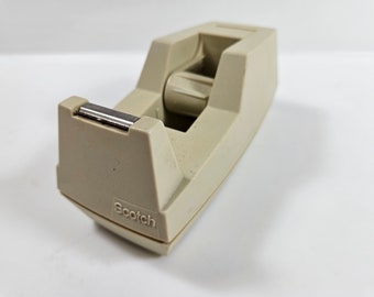 vtg Scotch tape dispenser // weighted, desktop tape holder