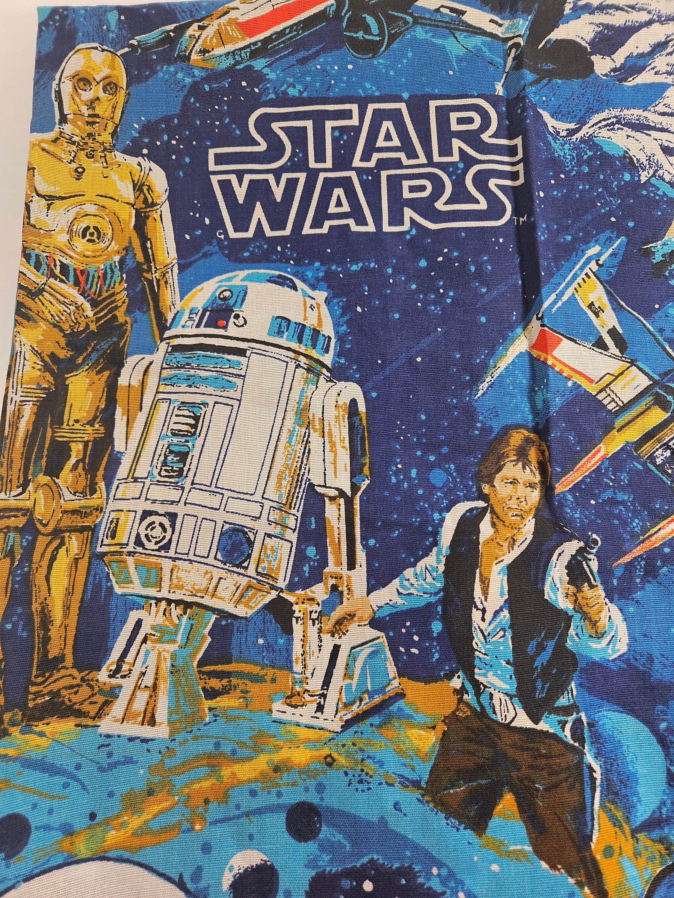 Pair of Vtg 70s-80s Star Wars Curtains // Each Panel 40