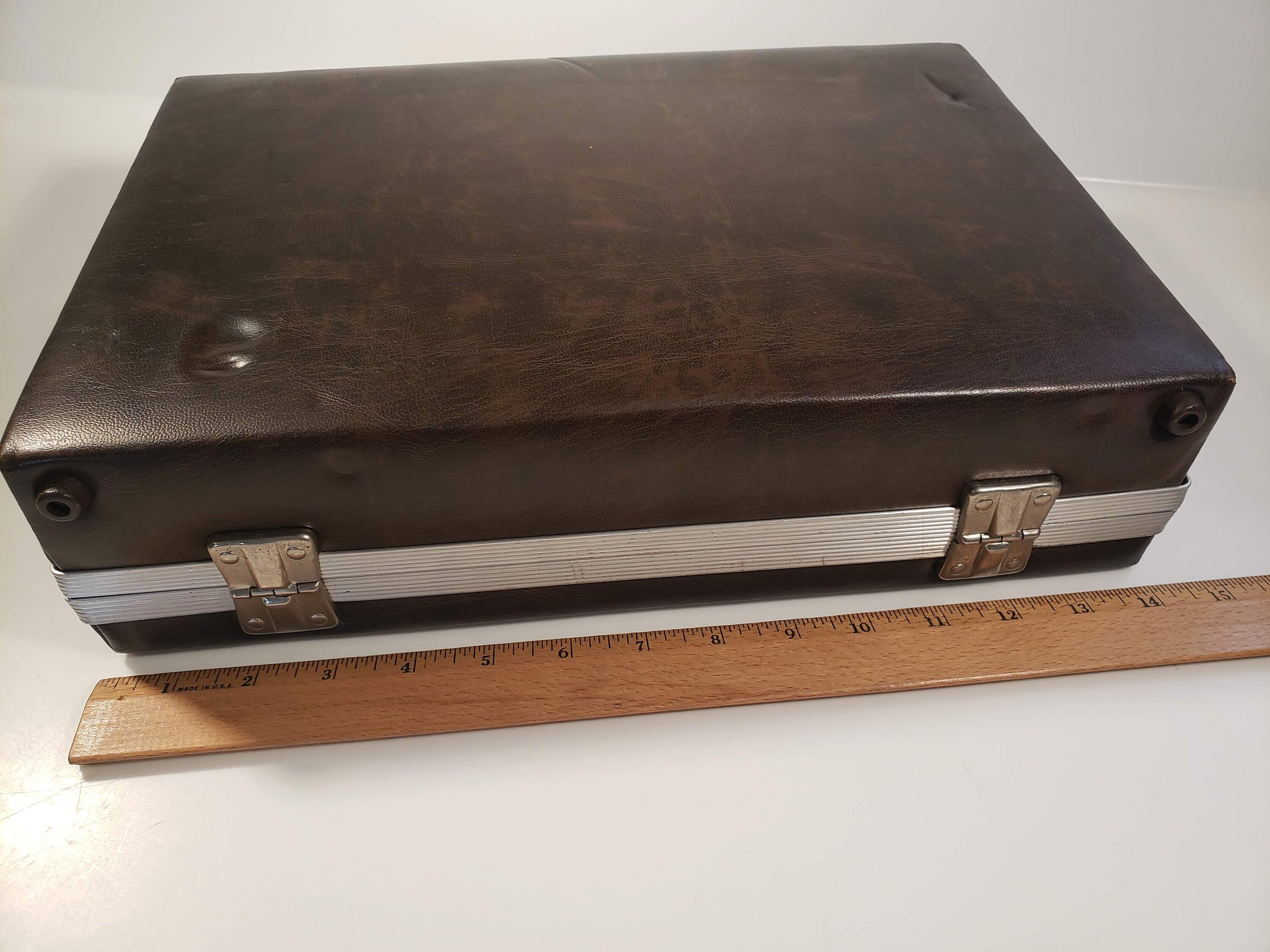 Vintage 30cassette Tape Holder Briefcase Brown // 14 X 10 X Etsy