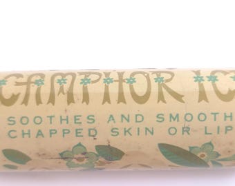 antique Camphor Ice metal tube stick, Rexall Drug Company // 3.6 x 1 inches