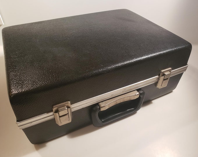 Vintage Black Plastic Briefcase Type Box Lightweight 15 X Etsy