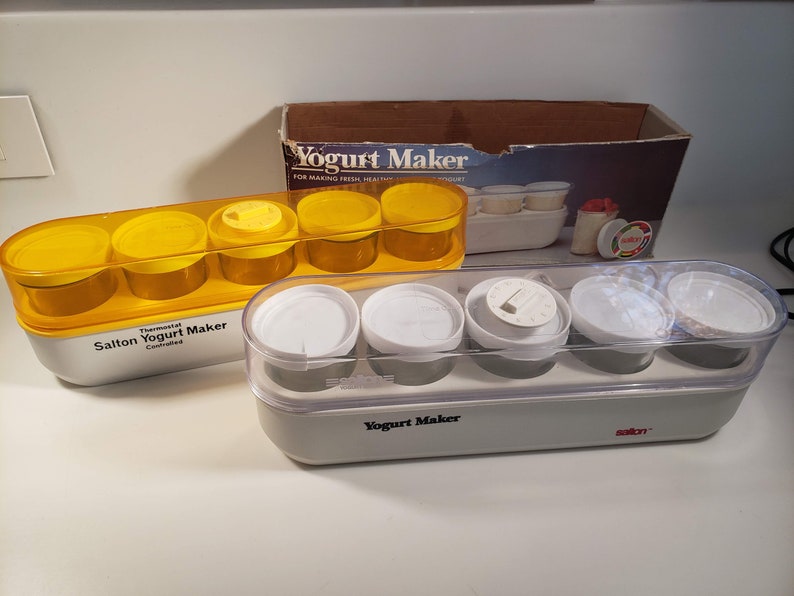 Vintage Salton Yogurt Maker With Cups and Lids 2 Choices Etsy
