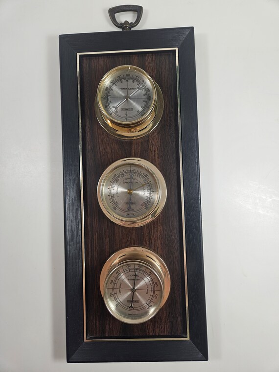 Vtg Mid Century Springfield Wall Weather Station, Accuracy Unknown