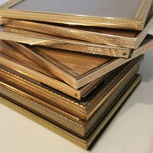 vintage 5x7 inch metal picture frames // single or hinged