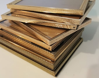 vintage 5x7 inch metal picture frames // single or hinged