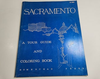 vtg 1974 Sacramento Tour Coloring Book, unused and large // 13.5 x 11 inches